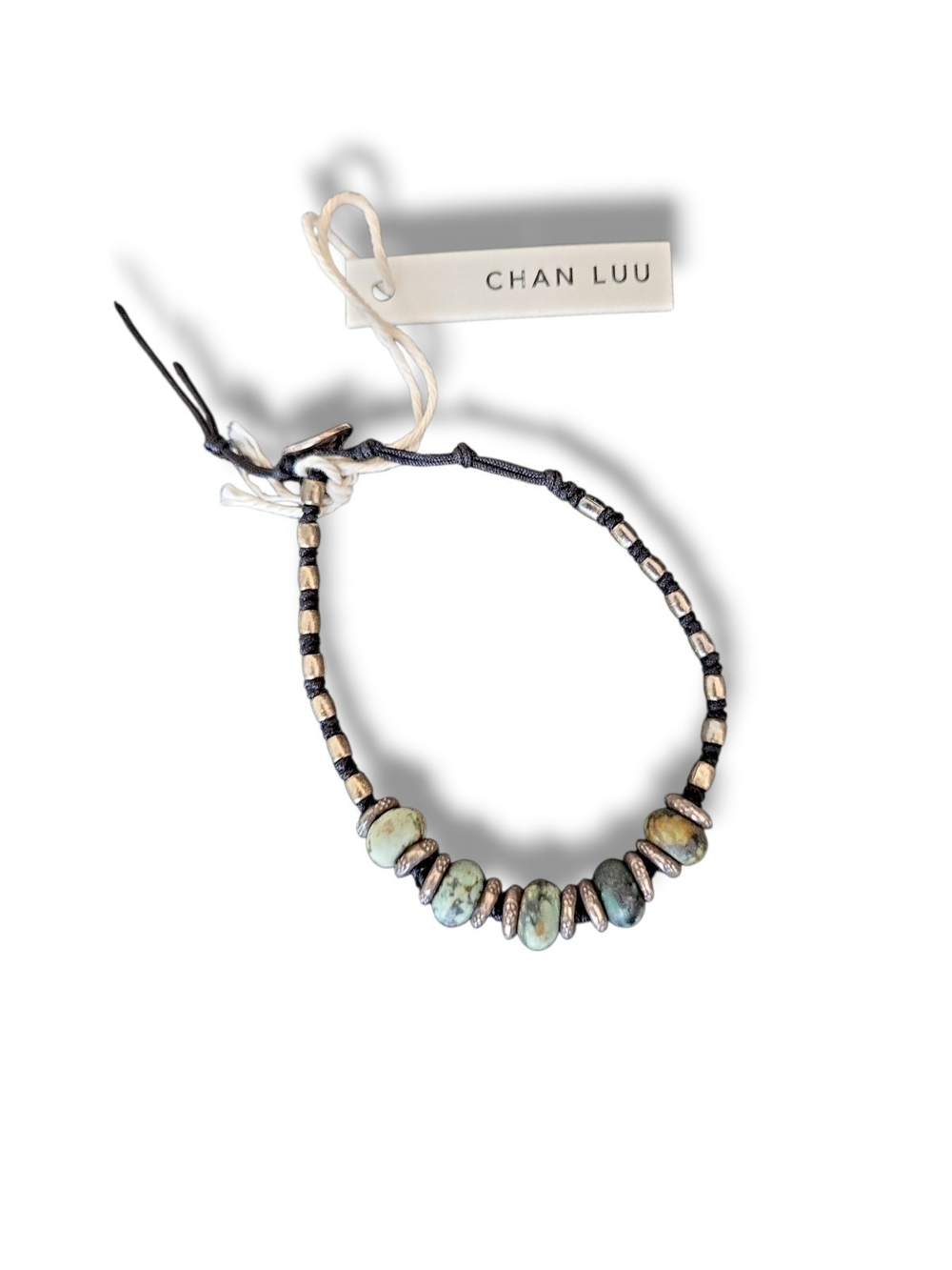 Chan Luu Multitone Turquoise and Gold Bead Bracelet